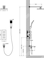 Душевой комплект Timo Tetra-Thermo SX-0199/03SM черный, С ВНУТРЕННЕЙ ЧАСТЬЮ