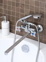 Смеситель с длинным изливом для ванны РМС SL115 SL115-140E Смеситель с длинным изливом для ванны РМС SL115 SL115-140E