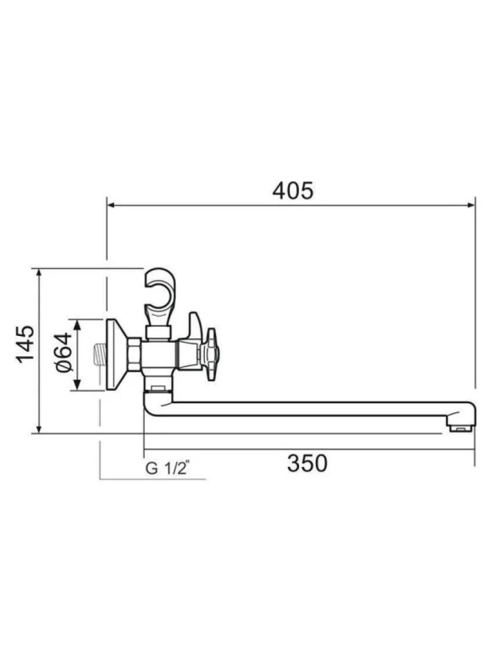 Смеситель с длинным изливом для ванны РМС SL115 SL115-140E