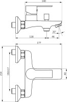 Душевая стойка STWORKI Хельсинки HFDB97000 + Смеситель для ванны с душем STWORKI Хельсинки HFHS10000 хром
