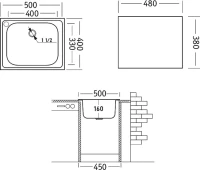Мойка кухонная Domaci Равенна Ssik DCL 500*400 (6) 1T отверстие под смеситель слева Мойка кухонная Domaci Равенна Ssik DCL 500*400 (6) 1T отверстие под смеситель слева