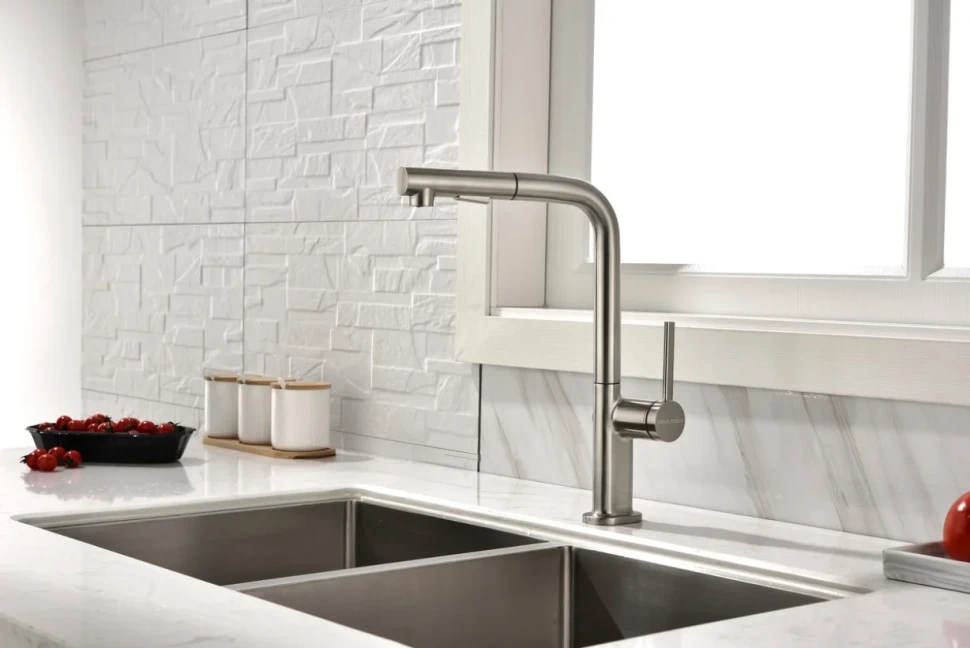 Смеситель для кухни Paulmark Neo Ne214419-BS брашированная сталь