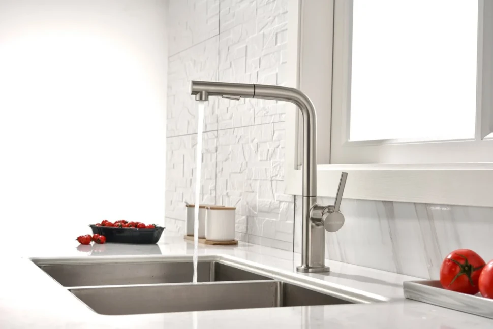 Смеситель для кухни Paulmark Neo Ne214419-BS брашированная сталь