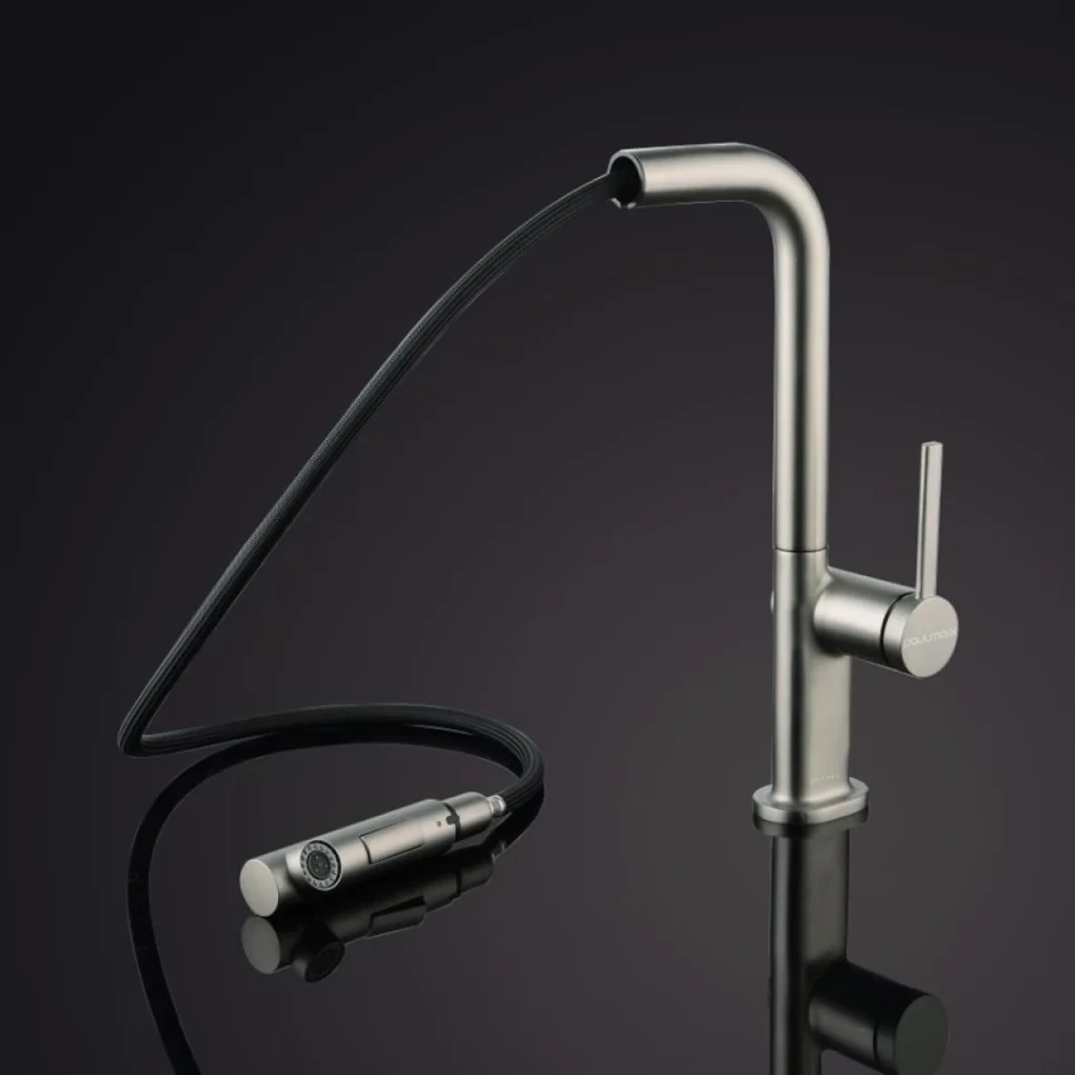 Смеситель для кухни Paulmark Neo Ne214419-BS брашированная сталь
