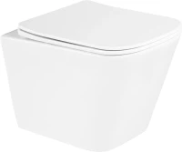 Комплект Унитаз подвесной BelBagno Due BB3103CHR/SC безободковый, с микролифтом, инсталляция BB002-80 с кнопкой BB018-GV-BIANCO