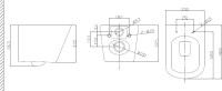 Комплект Унитаз подвесной BelBagno Due BB3103CHR/SC безободковый, с микролифтом, инсталляция BB002-80 с кнопкой BB018-GV-BIANCO