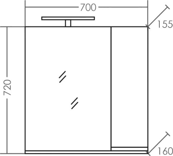 Мебель для ванной комнаты СаНта Луна R 13, под стиральную машину