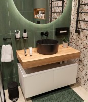 Столешница STWORKI Ольборг 100 дуб французский, без отверстий,  2 тумбы 50