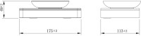 Мыльница Lemark Glass line 9741037 хром, белый