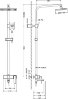 Душевая стойка Timo Torne SX-4320/17 золото Душевая стойка Timo Torne SX-4320/17 золото