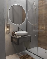 Тумба под раковину 1MarKa Grunge Loft 60П бетон темно-серый