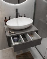 Тумба под раковину 1MarKa Grunge Loft 60П бетон темно-серый