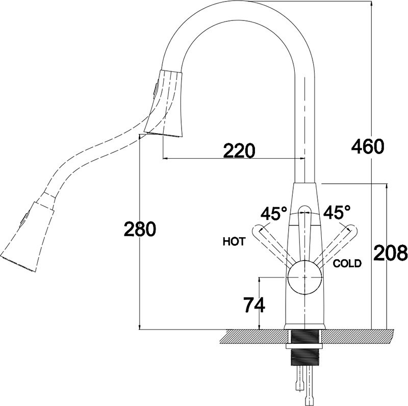 Смеситель для кухни Kaiser Merkur 26144