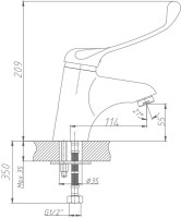 Смеситель для раковины Haiba HB54 HB1054