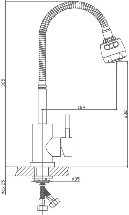 Смеситель для кухни Haiba HB304 HB73304