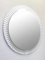 Зеркало круглое Comforty Мадрид 90 сенсорное, с подсветкой, белый глянец