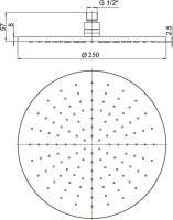 Верхний душ Paini 50PZ759TT25 черный матовый, брашированный