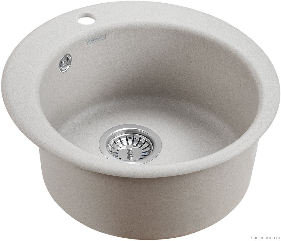 Комплект Мойка Paulmark Gelegen 50 PM404800-GR серый + Измельчитель Bone Crusher BC 910-AS