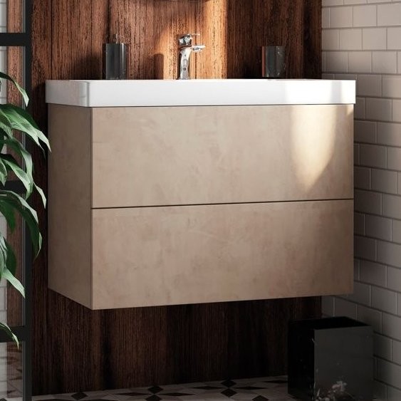 Тумба под раковину Art&Max Verona-Push 80 камень светлый