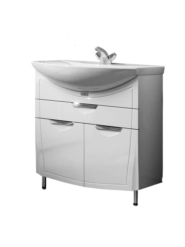 Тумба с раковиной Alavann Monaco 80 напольная, белая