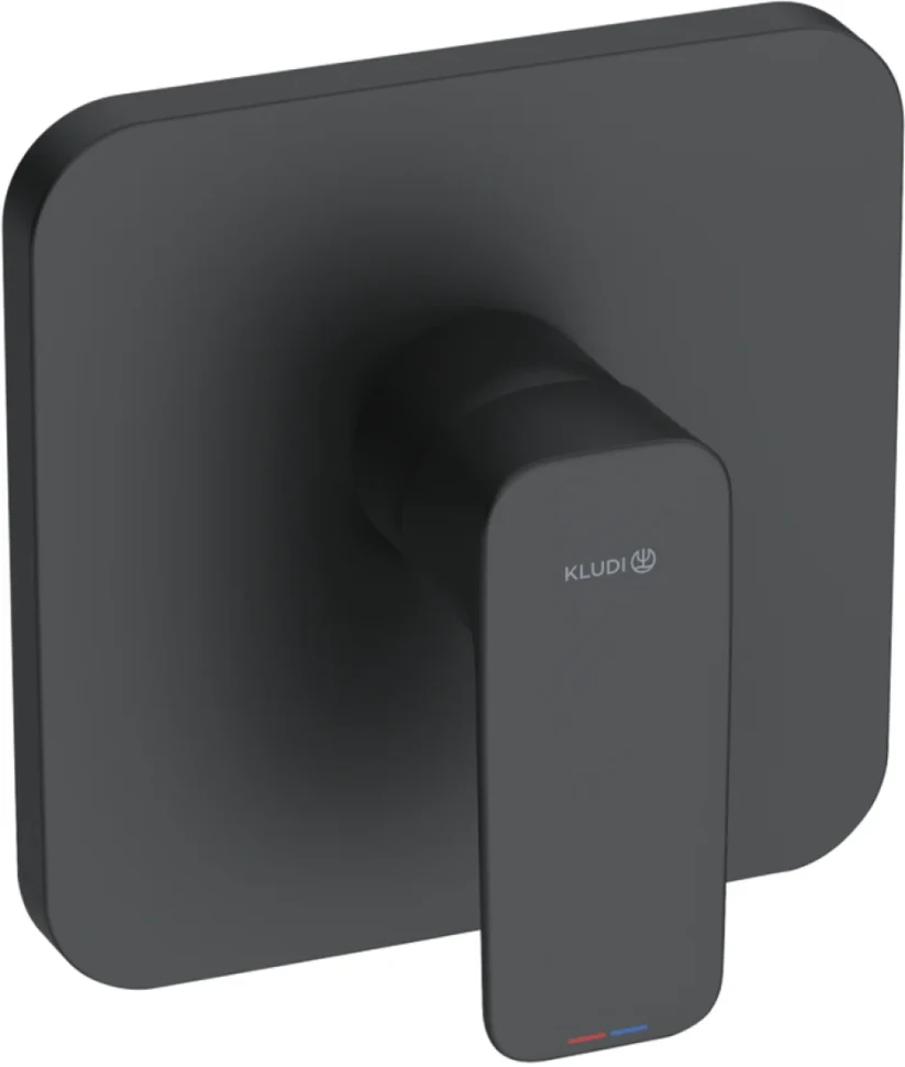 Встраиваемый смеситель для душа и ванны Kludi Pure&Style 406553975 черный матовый, с внутренней частью 88011