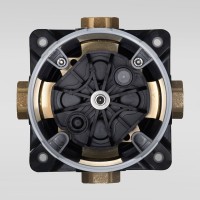 Встраиваемый смеситель для душа и ванны Kludi Pure&Style 406553975 черный матовый, с внутренней частью 88011