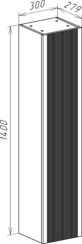 Шкаф пенал для ванной Bellezza Эмилия L