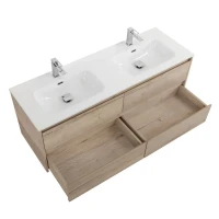 Тумба с раковиной BelBagno Kraft 120 для двоих, 4 ящика, rovere galifax bianco