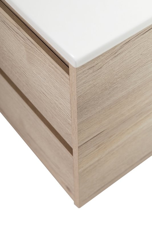 Тумба с раковиной BelBagno Kraft 120 для двоих, 4 ящика, rovere galifax bianco