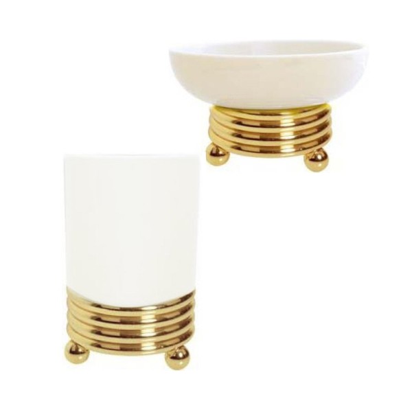 Набор Стакан Boheme Hermitage Gold 10361 + Мыльница 10360