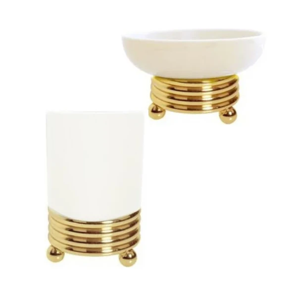 Набор Стакан Boheme Hermitage Gold 10361 + Мыльница 10360