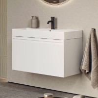 Тумба под раковину без столешницы Aqwella Pure 100 белая