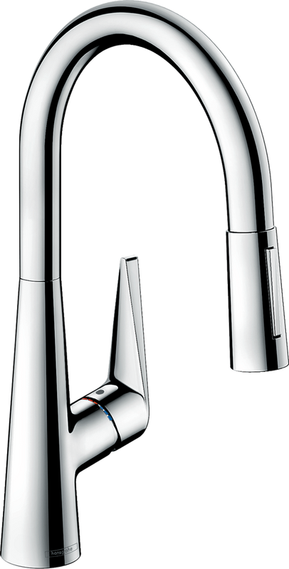 Комплект Смеситель Hansgrohe Talis M51 73851000 хром + Фартук черный