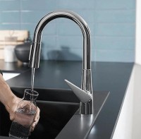 Комплект Смеситель Hansgrohe Talis M51 73851000 хром + Фартук черный