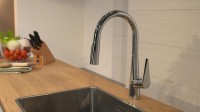 Комплект Смеситель Hansgrohe Talis M51 73851000 хром + Фартук черный