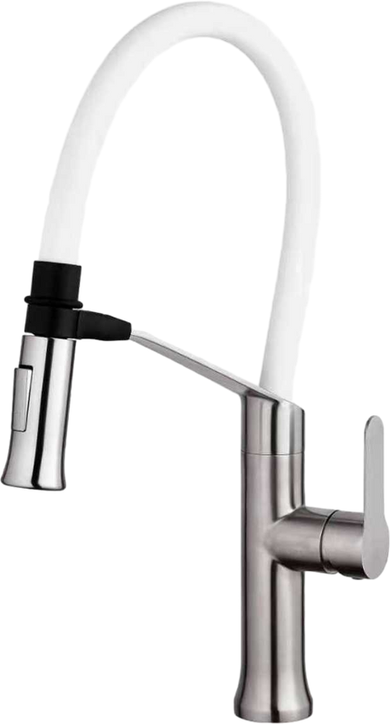 Смеситель для кухни Fashun A54501-8 сатин, белый