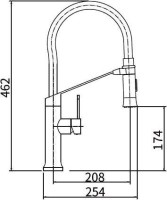 Смеситель для кухни Fashun A54501-8 сатин, белый