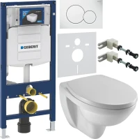 Комплект Унитаз подвесной Jacob Delafon Patio + Крышка E4267 + Инсталляция Geberit Duofix UP 320 111.300.00.5 + Кнопка Sigma 01 115.770.11.5 белая + Крепления 111.815.00.1 к стене + Звукоизоляция