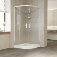 Душевой уголок Vegas Glass ZS 120 01 01 профиль белый, стекло прозрачное