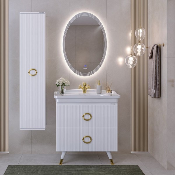 Мебель для ванной комнаты Grossman Атрио 85 белый глянец