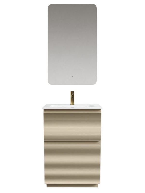 Мебель для ванной комнаты Sancos Folk Floor 60 напольная, капучино, раковина CN7011