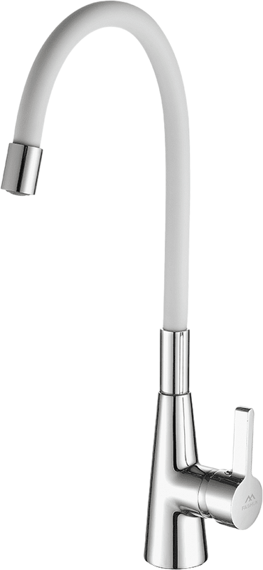 Смеситель для кухни Fashun A4153+B03 хром, белый