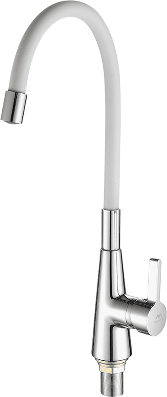 Смеситель для кухни Fashun A4153+B03 хром, белый