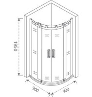 Душевой уголок Good Door Galaxy R-TD-90-C-CH