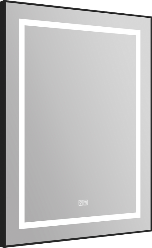 Зеркало BelBagno Kraft SPC-KRAFT-685-885-TCH-WARM-NERO черное, с подогревом