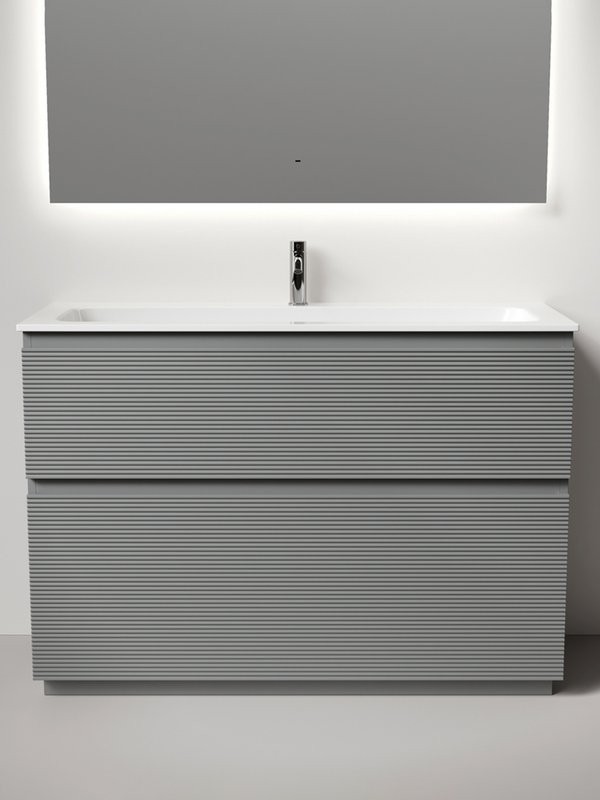 Тумба с раковиной Sancos Folk Floor 120 напольная, ergraut soft, раковина CN7017