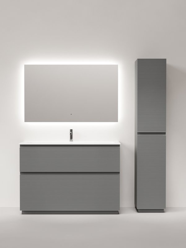 Тумба с раковиной Sancos Folk Floor 120 напольная, ergraut soft, раковина CN7017