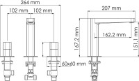 Смеситель для раковины Wasserkraft Saale 9535 белый soft-touch