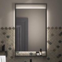 Зеркало KERAMA MARAZZI Plaza Next 60 черное матовое, с подсветкой