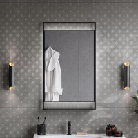 Зеркало KERAMA MARAZZI Plaza Next 60 черное матовое, с подсветкой